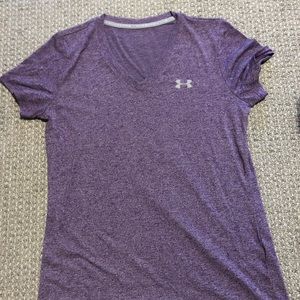 Purple Under Armour athletic shirt